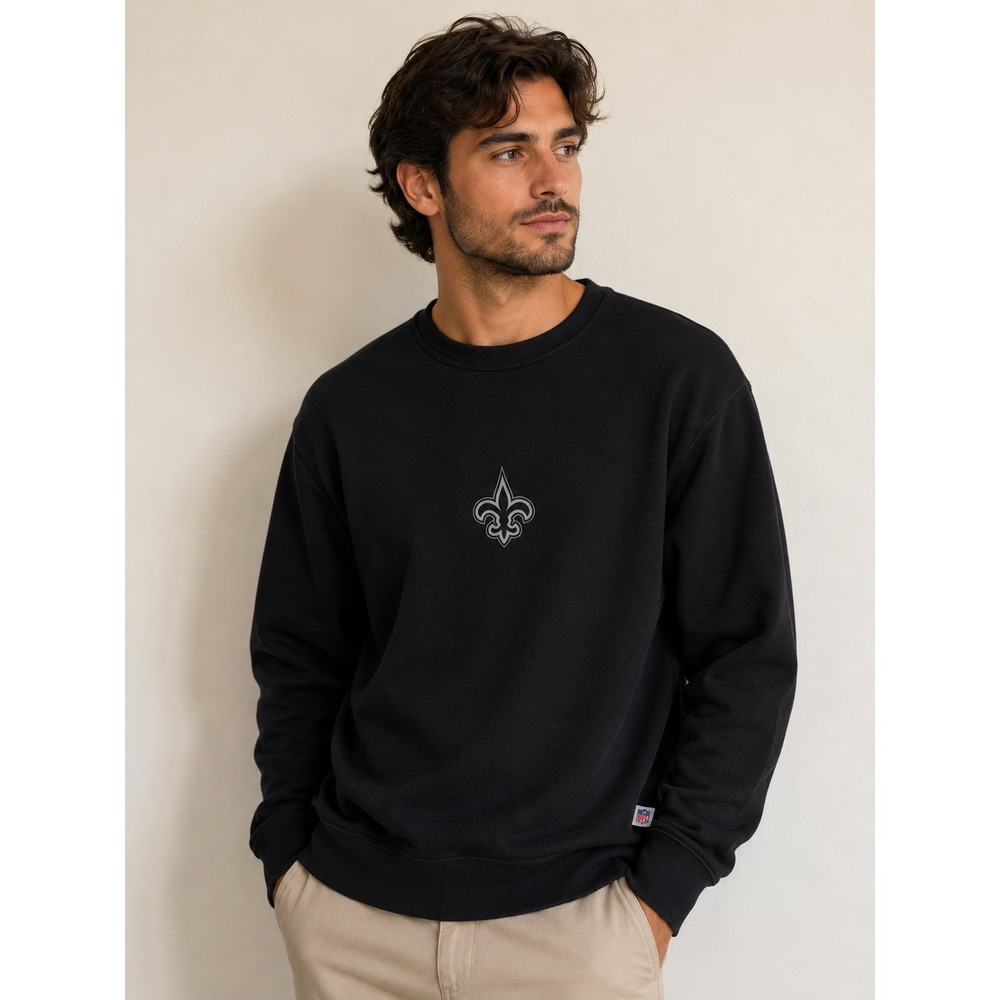 Tailgate Mens New Orleans Saints NFL Crewneck Sweatshirt Black Fleur De Lis M
